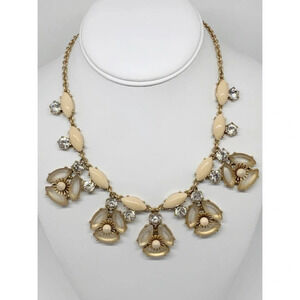 J. Crew Crystal Cluster Gold Necklace